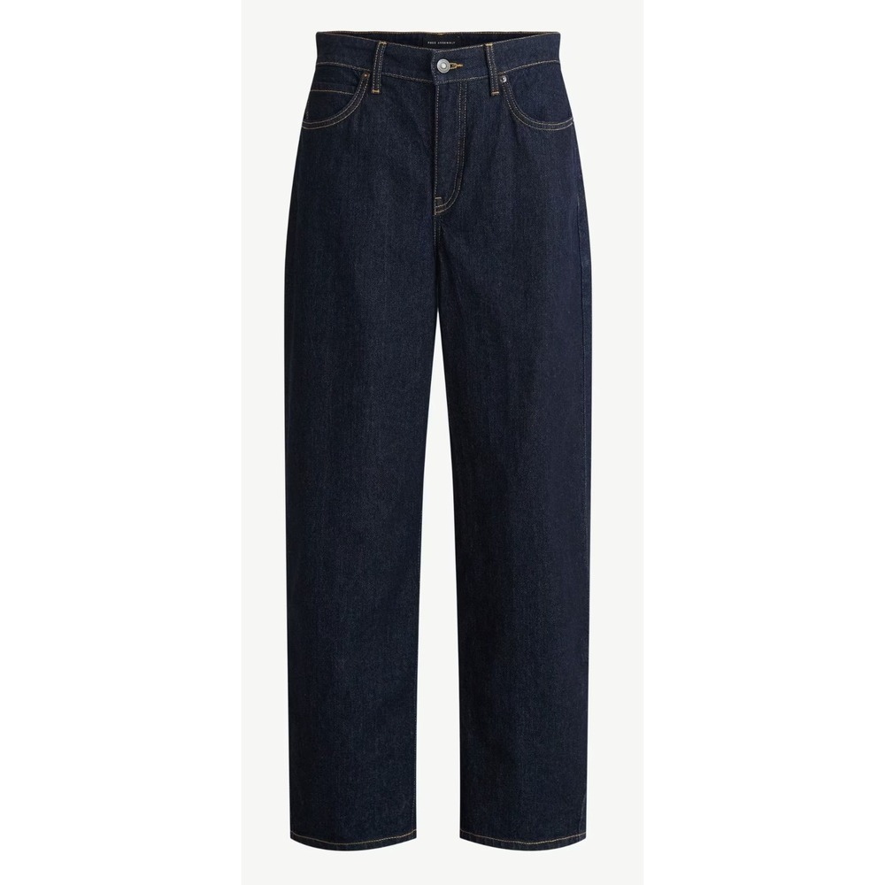 Free Assembly Women's Barrel Leg Jeans - Dark Indigo Rinse - Size 6